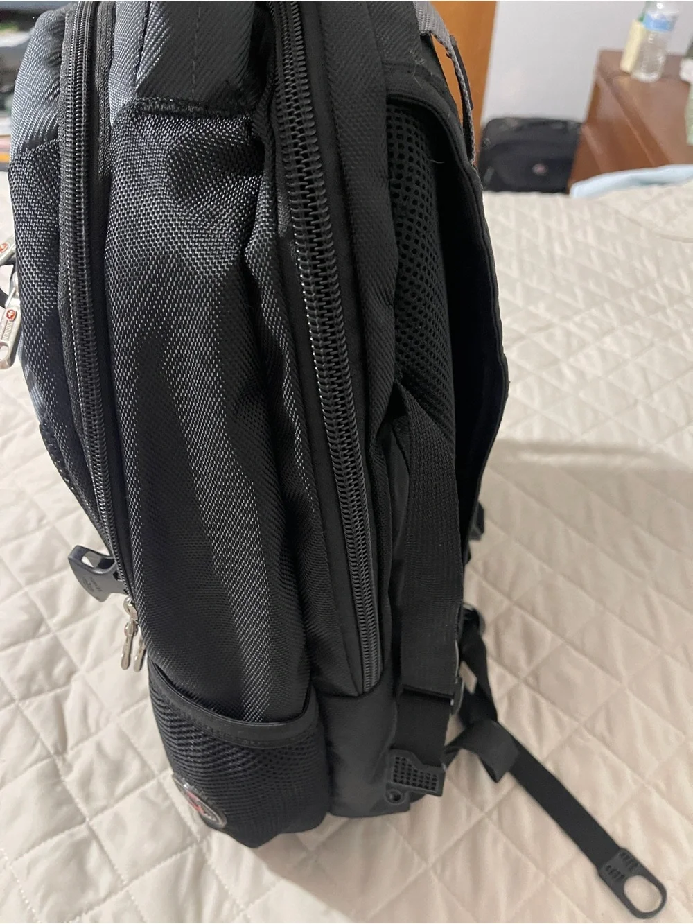 Black Men's Backpack - Durable Everyday Bag